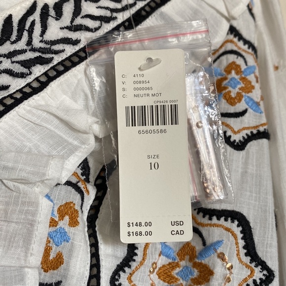 Anthropologie- sparkle embroidered top - Picture 2 of 5